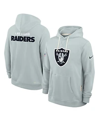 Nike Men's Silver Las Vegas Raiders Sideline Standard Issue Initial Home Dri-fit Hoodie
