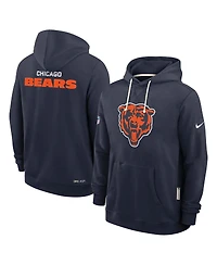 Nike Men's Navy Chicago Bears Sideline Standard Issue Initial Home Dri-fit Hoodie