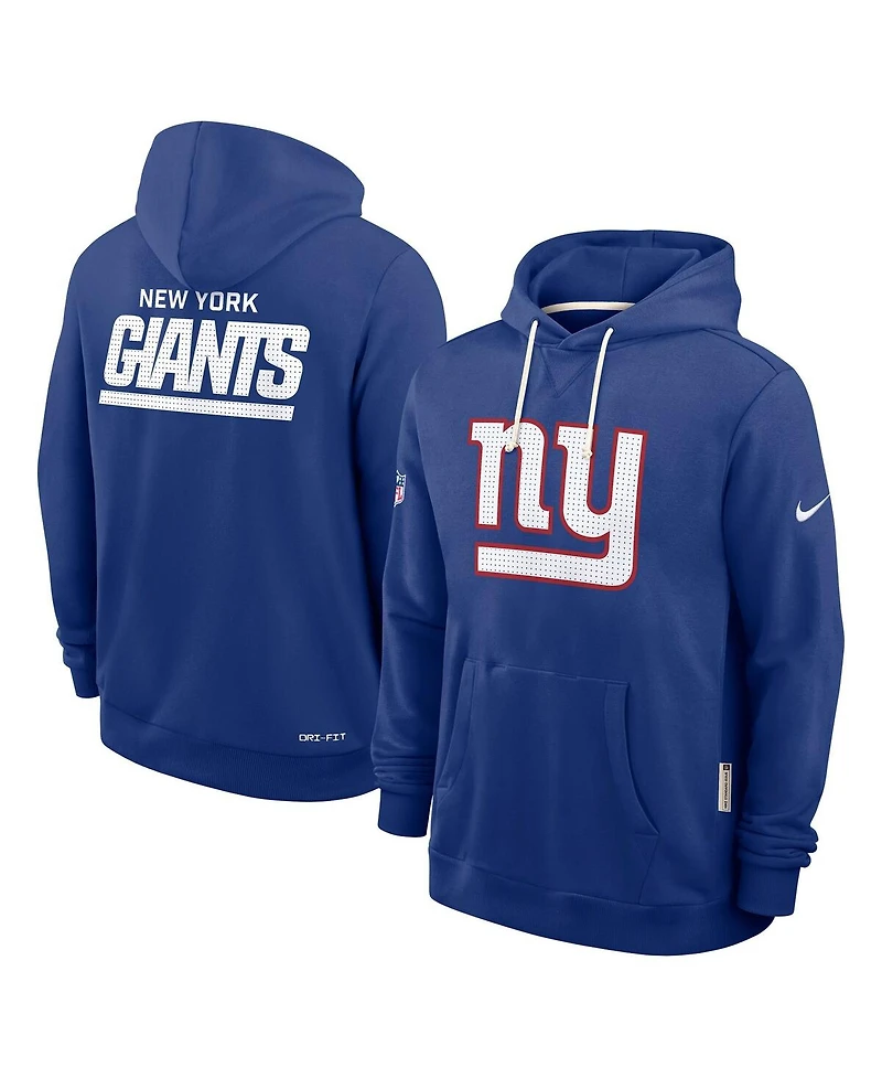 Nike Men's Royal New York Giants Sideline Standard Issue Initial Home Dri-fit Hoodie