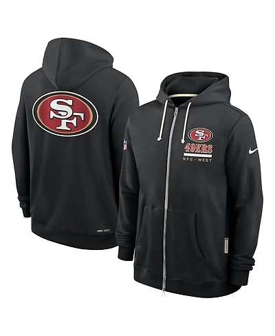 Nike Men's Black San Francisco 49ers Sideline Utility Player Performance Full-Zip Hoodie