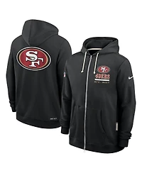 Nike Men's Black San Francisco 49ers Sideline Utility Player Performance Full-Zip Hoodie