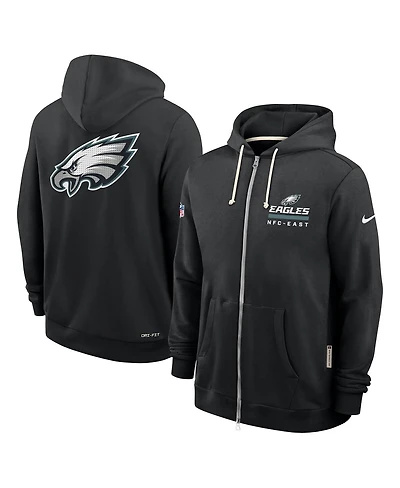 Nike Men's Black Philadelphia Eagles Sideline Utility Player Performance Full-Zip Hoodie