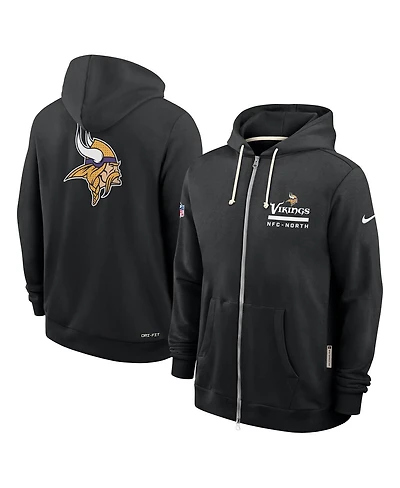 Nike Men's Black Minnesota Vikings Sideline Utility Player Performance Full-Zip Hoodie