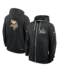 Nike Men's Black Minnesota Vikings Sideline Utility Player Performance Full-Zip Hoodie
