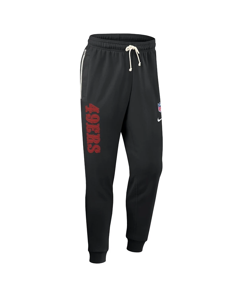 Nike Men's Black San Francisco 49ers Sideline Ground Game Performance Taper Pants