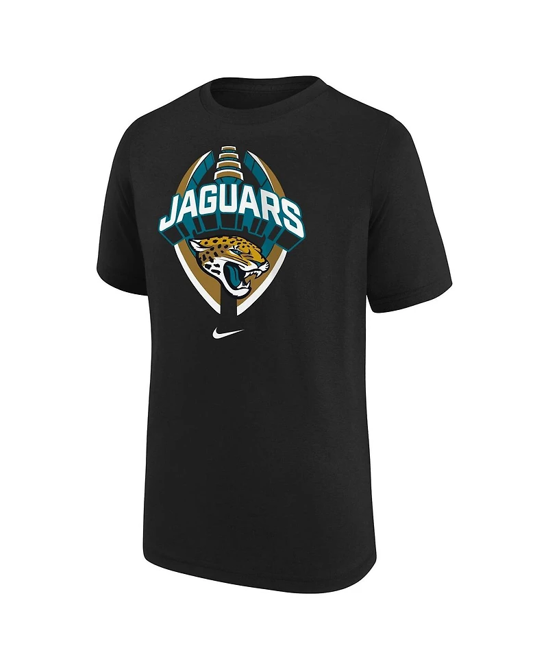Nike Big Boys and Girls Black Jacksonville Jaguars Icon Legend T-Shirt
