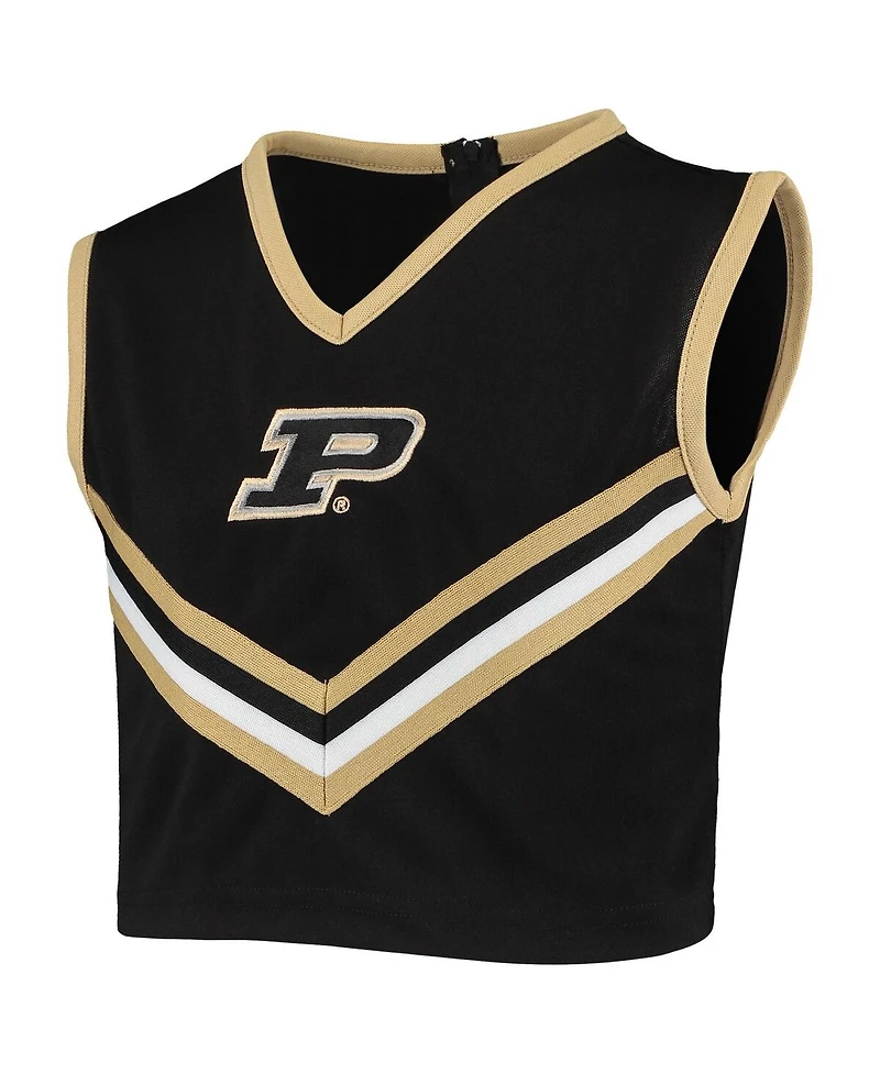 Little King Big Girls 2-Piece Black Purdue Boilermakers Cheer Set