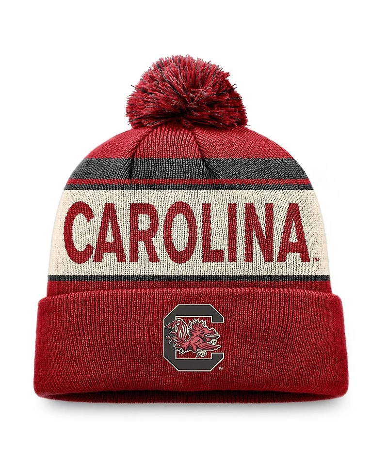 Top of the World Men's Garnet South Carolina Gamecocks Three-Tone Cuffed Knit Hat