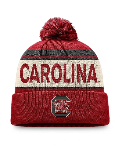 Top of the World Men's Garnet South Carolina Gamecocks Three-Tone Cuffed Knit Hat