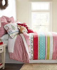 Levtex Home Merry and Bright Comet and Cupid Reversible -Pc. Duvet Cover Set