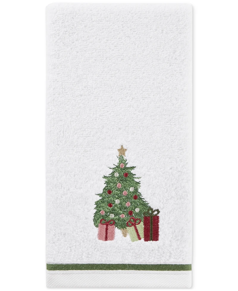 Decor Studio Holiday Christmas Tree Turkish Cotton 2-Pc. Hand Towel Set, 16" x 28"