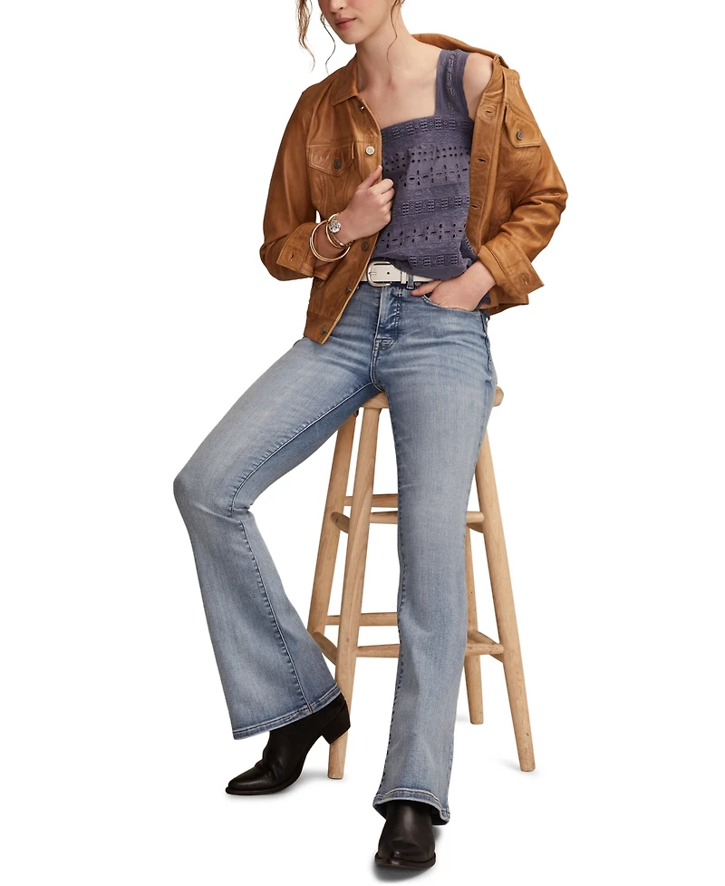 Lucky Brand Women's Eyelet Swing Tank Top