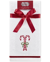 Decor Studio Holiday Candy Canes Turkish Cotton 2-Pc. Hand Towel Set, 16" x 28"