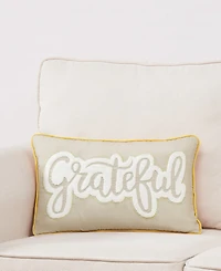 Truly Soft Grateful Decorative Pillow, 12"x 20"