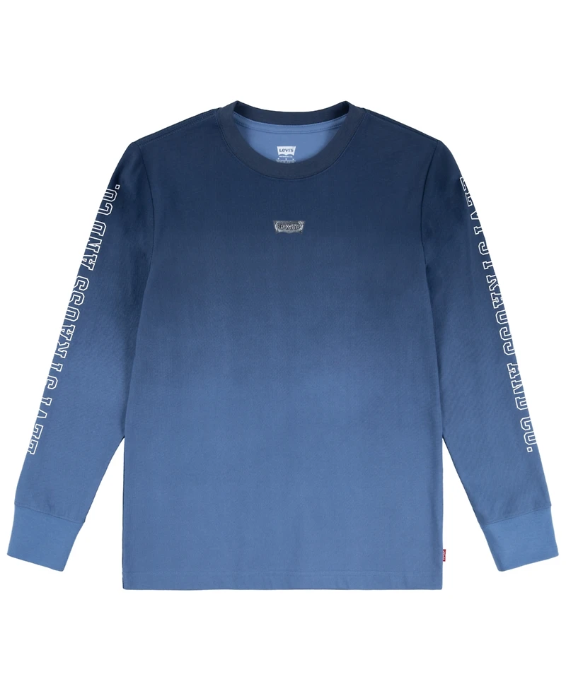 Levi's Big Boys Ombre Print Long Sleeve T-Shirt