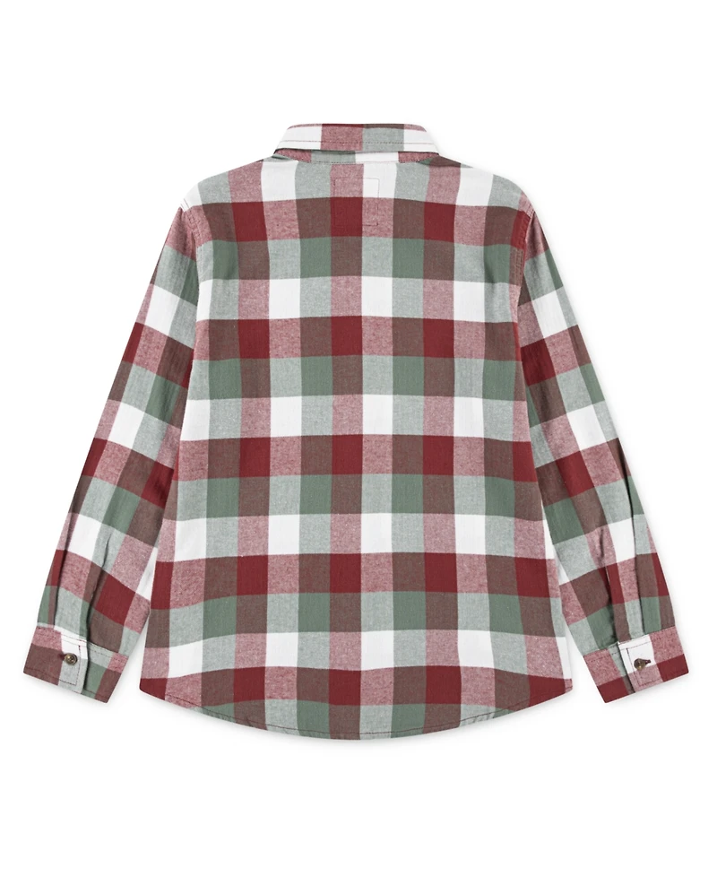 Levi's Boys 2T-7 Buffalo Checkered Flannel Long Sleeve Shirt