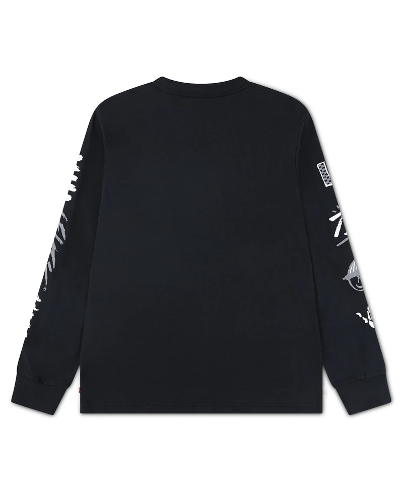 Levi's Big Boys Skater Doodle Long Sleeve T-Shirt