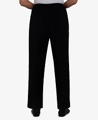 Alfred Dunner Women's Classic Corduroy Elastic Waist Medium Length Pants
