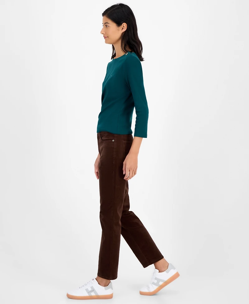 Tommy Hilfiger Women's Straight Corduroy Pants