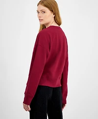 Id Ideology Women's Crewneck Vented-Hem Sweatshirt, Macy's Exclusive