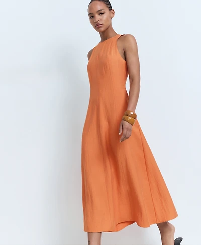Mango Women's Flared Midi-Dress