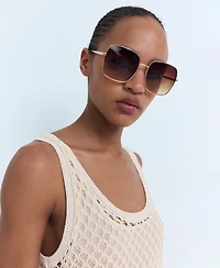 Mango Women's Straps Crochet Top