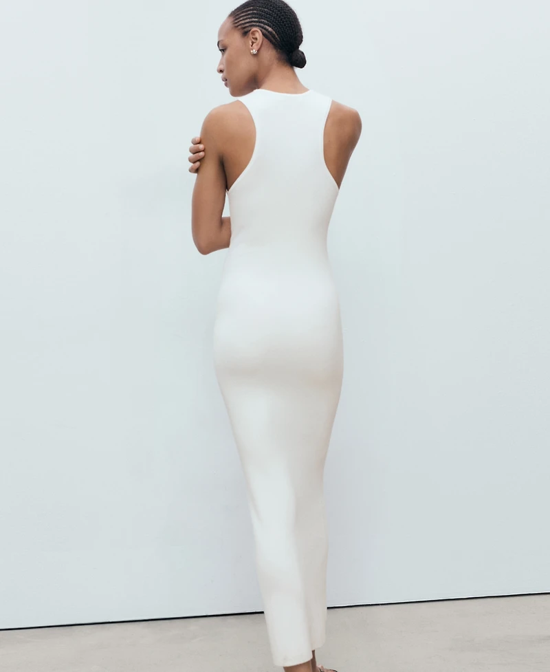 Mango Women's Halter-Neck Knitted Dress