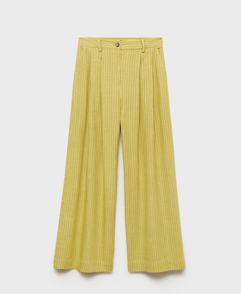 Mango Women's Striped Straight Suit Pants