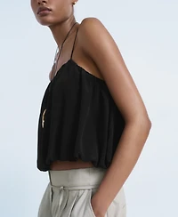 Mango Women's Balloon Crop Top
