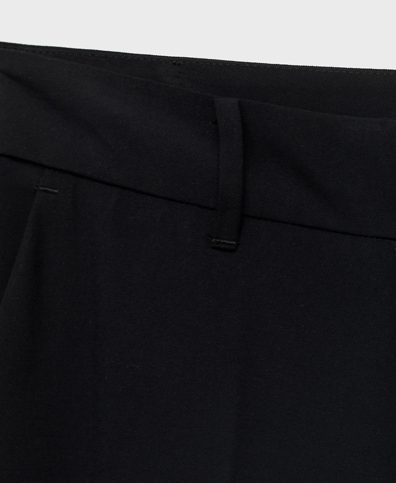 Mango Women's Straight Mid-Rise Pants