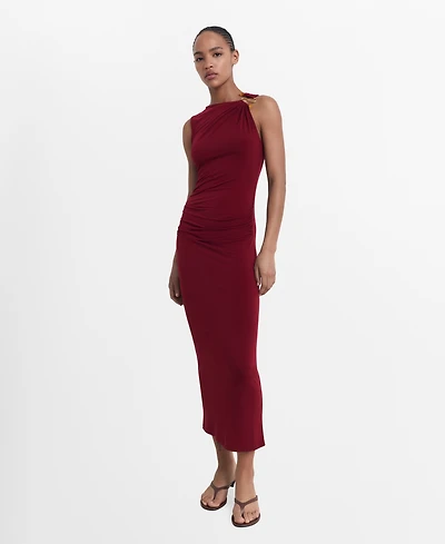 Mango Women's Jewel Detail Midi Dress