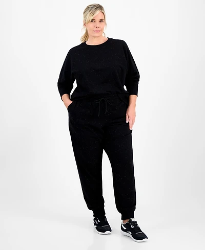 Id Ideology Plus Neppy Fleece Jogger Pants, Macy's Exclusive