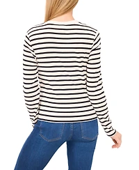 CeCe Women's Long-Sleeve V-Neck Cardigan Sweater