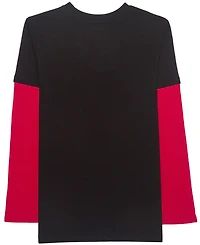 Spider-Man Big Boys Miles Greater Long Sleeve Twofer T-Shirt