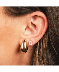 The Lovery Gold Teardrop Earrings