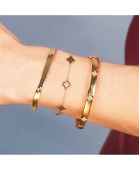The Lovery Mini Gold Open Clover Bracelet 14K Gold