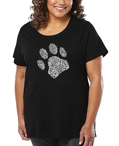 La Pop Art Plus Dog Paw Word T-Shirt