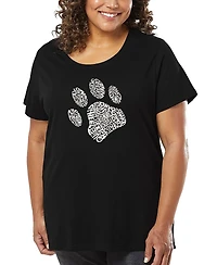La Pop Art Plus Dog Paw Word T-Shirt