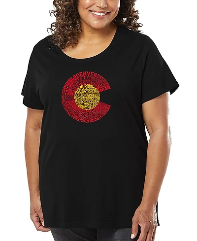La Pop Art Plus Colorado Word T-Shirt
