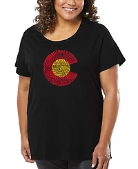La Pop Art Plus Colorado Word T-Shirt