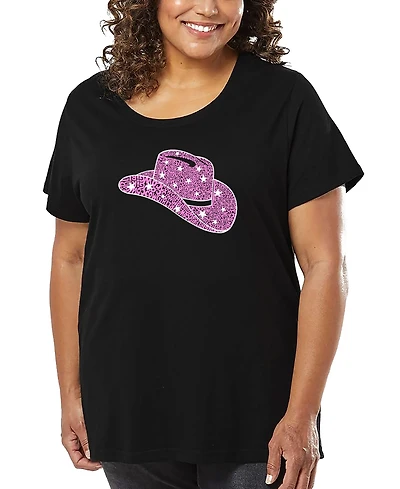 La Pop Art Plus Cowgirl Hat Word T-Shirt