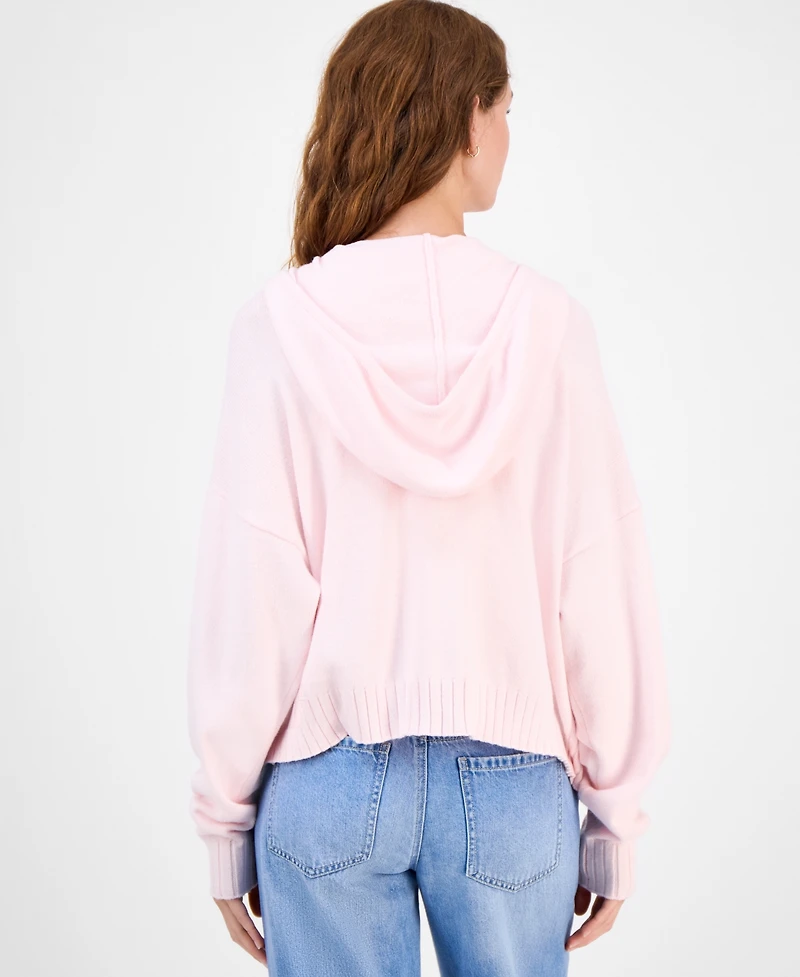 Hippie Rose Juniors' Mossy Zip-Up Sweater Hoodie