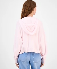 Hippie Rose Juniors' Mossy Zip-Up Sweater Hoodie