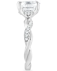 Bagley Mischka Certified Lab Grown Diamond Oval Twist Shank Engagement Ring (3-3/4 ct. t.w.) in 14k Gold