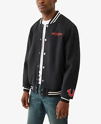 True Religion Men's Western Wool Varsity Jacket