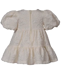 Bonnie Baby Girls Bow Detail Jacquard Dress