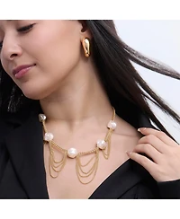 Bcbg Oversized Pearl Chain Necklace