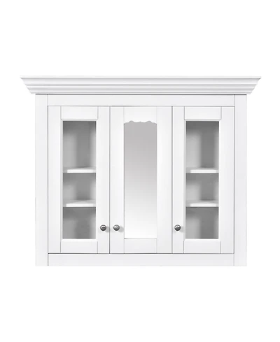 Casainc 35" Wall Mounted Medicine Cabinet with Mirror and 5 Adjustable Storage Shelves