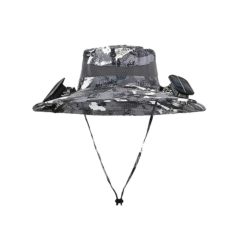 Solar Fan Hat – Upf 50+ Wide Brim Safari with Dual Fans, Usb & Power, 3 Speeds, Lightweight Breathable for Outdoor Cooling