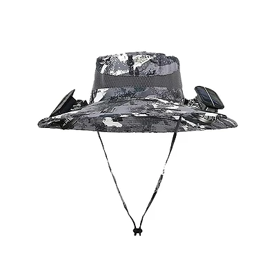 Solar Fan Hat – Upf 50+ Wide Brim Safari with Dual Fans, Usb & Power, 3 Speeds, Lightweight Breathable for Outdoor Cooling